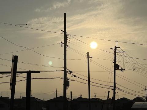 巻向駅からの夕日