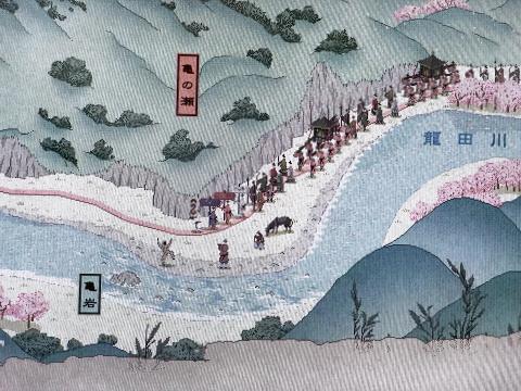龍田川古道亀の瀬絵巻