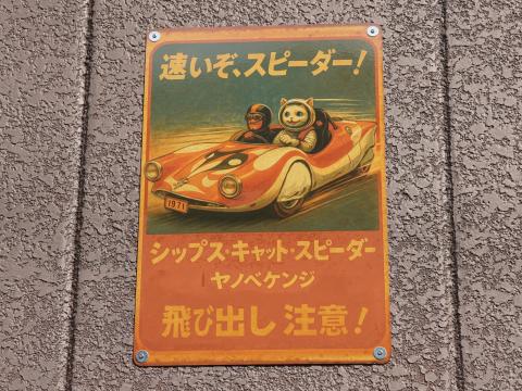 SHIP's CATホーロー看板