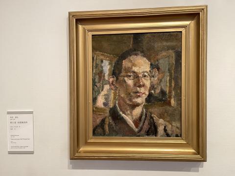 岸田劉生「樹と道 自画像其四」