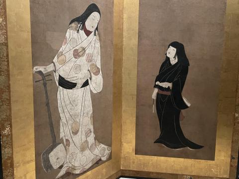 文使い図屏風